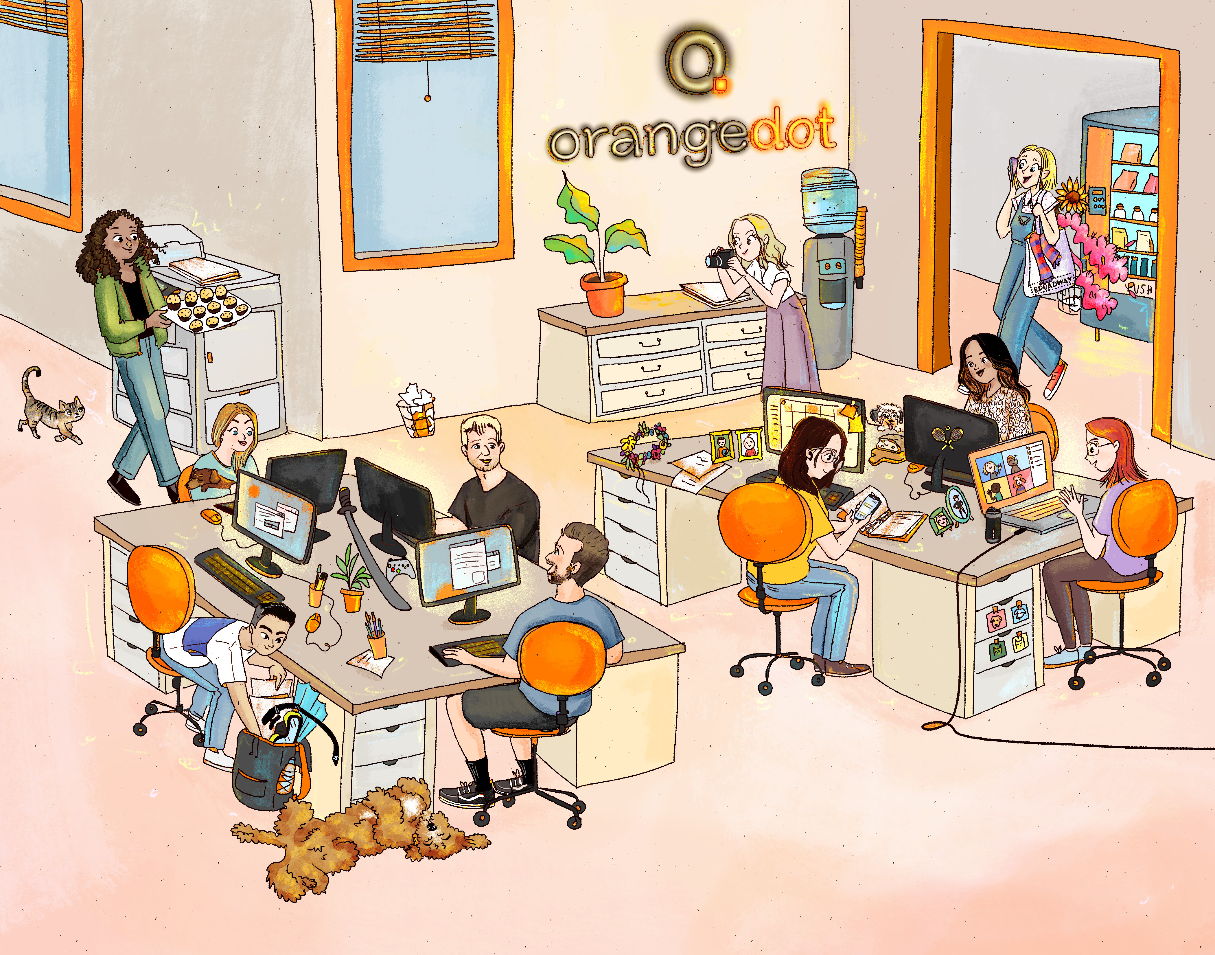 The OrangeDot Team at Work